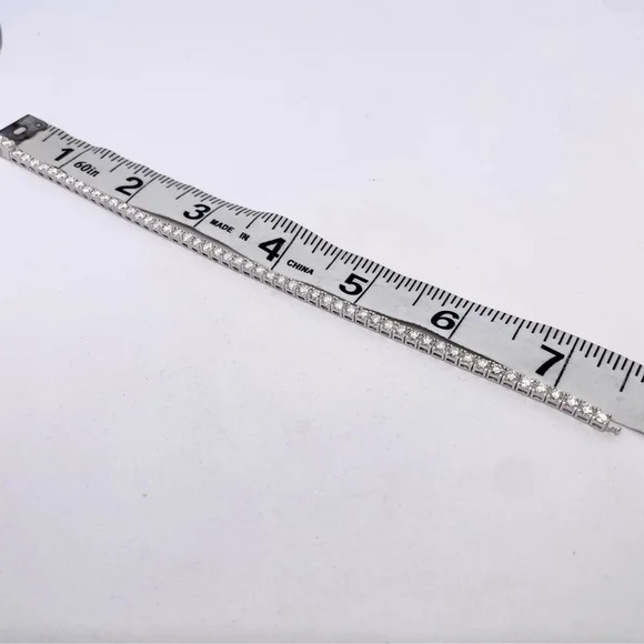 Moissanite Tennis Bracelet 3mm Infinity Bracelet 18K 925 GRA Certified Brilliant - Picture 7 of 10